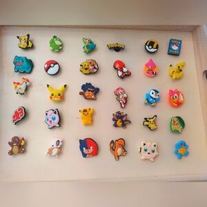 Croc chimes set of 30 Pokemon and Sonic